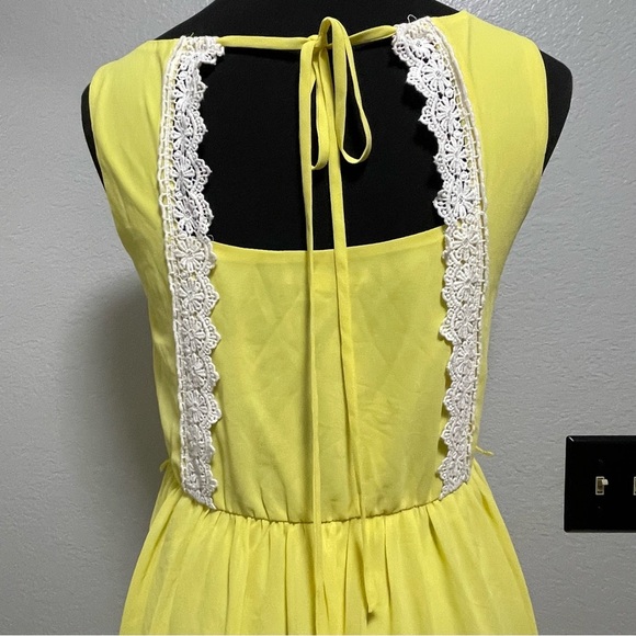 Papaya Sun Yellow Sleeveless Knee Length Spring Dress Size MEDIUM - Picture 6 of 8